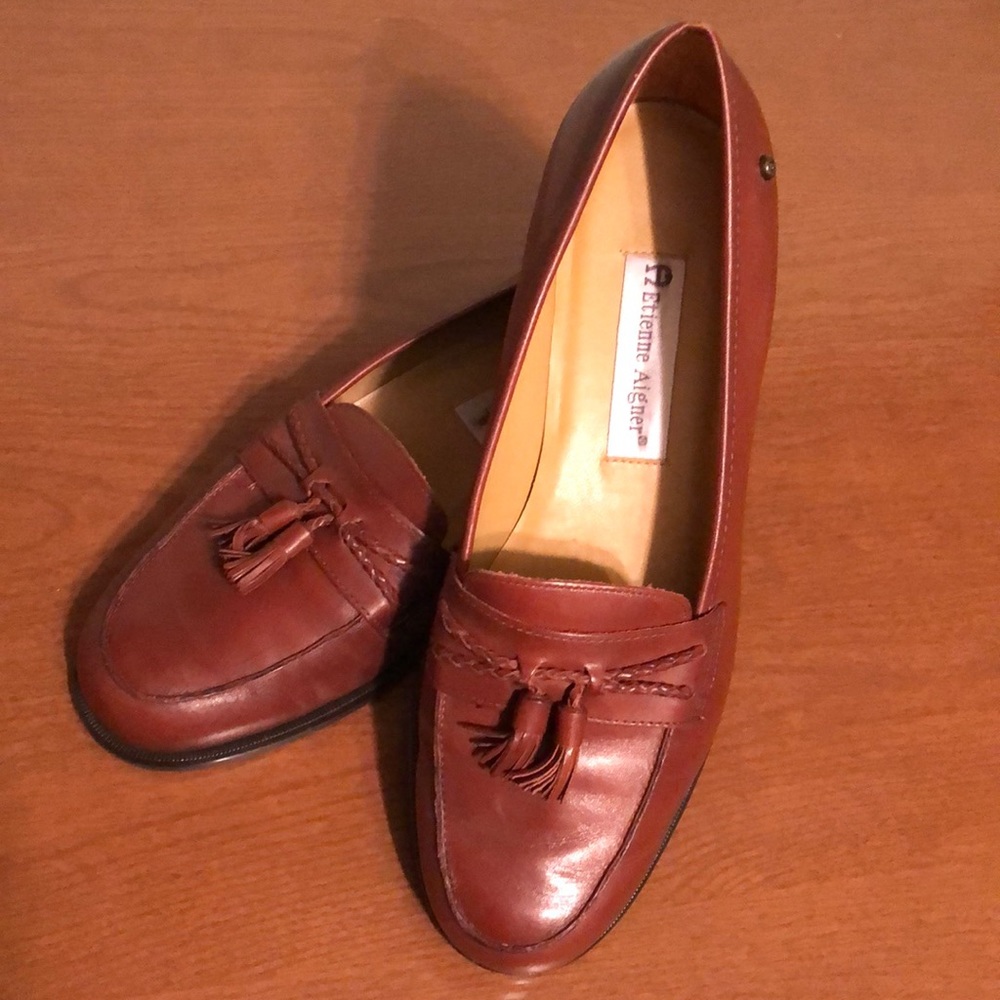 EUC Etienne Aignier Brown Leather Loafers - 8.5
